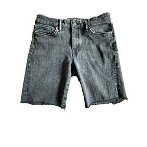 Allsaints Size 27‎ Jorts Shorts Grace Stretchy Cut Off Denim Black Gray #L13-3